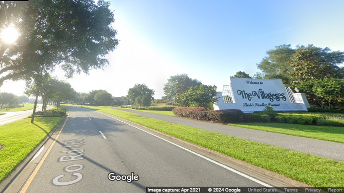 A Florida deputy saw the golf cart around 1 a.m. on Highway 466 near The Villages, Sumter County officials say.