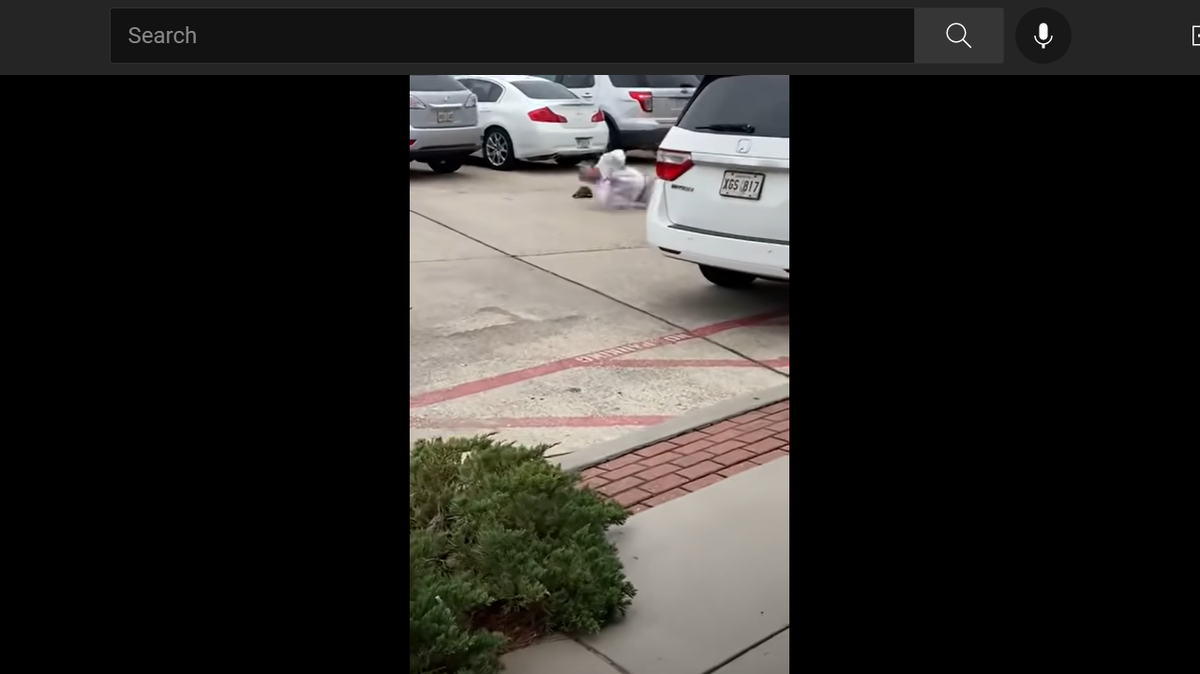A dispute between men in a parking lot in Louisiana led to a brutal punch, a video posted to YouTube shows.