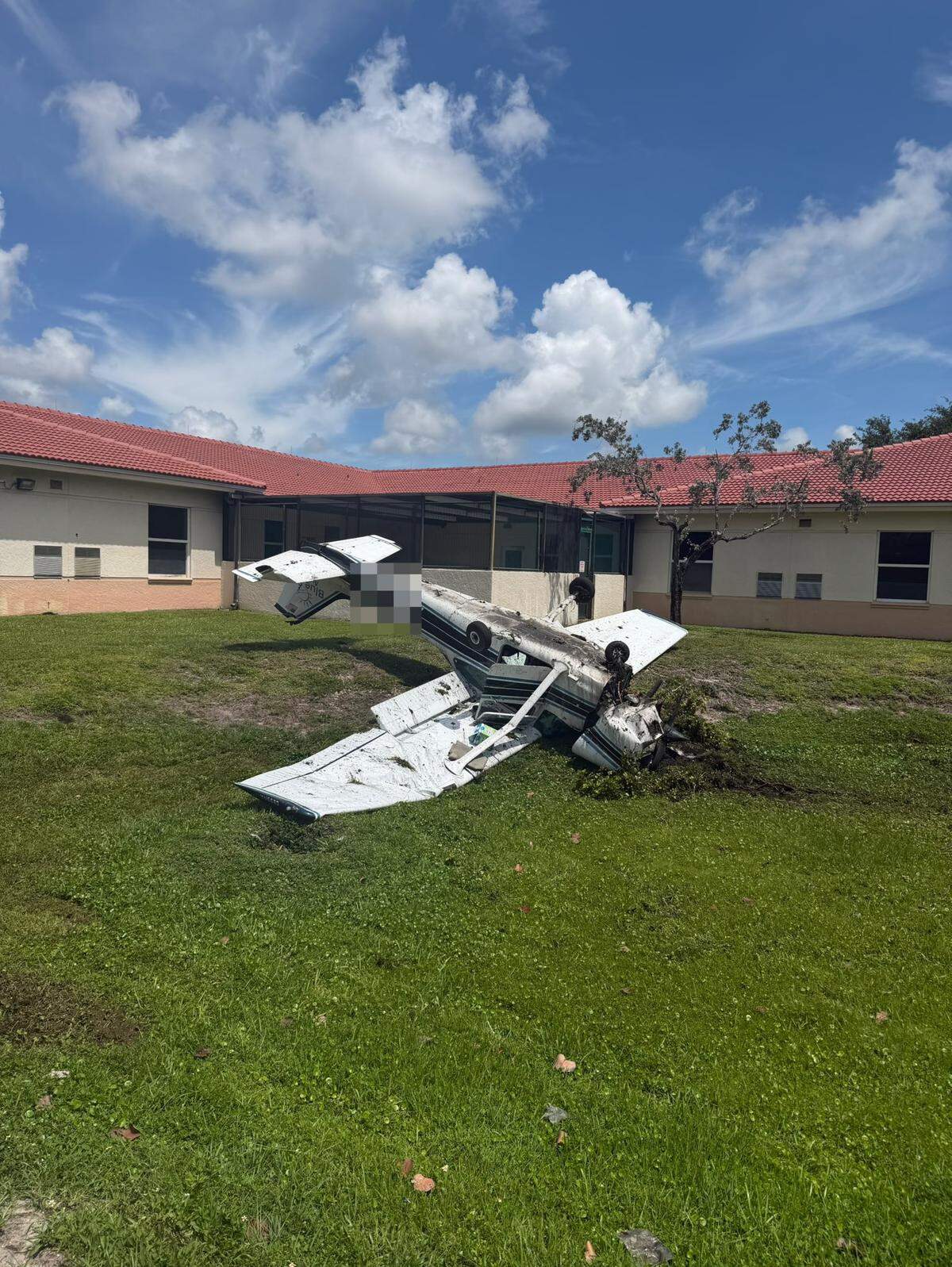 A single-engine plane crashed onto a lawn near North Perry Airport by South Florida State Hospital on Friday, May 29.