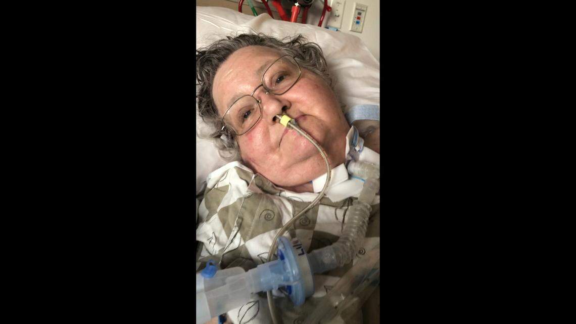 A 69-year-old woman had COVID-19, was put on a ventilator and went into a medically induced coma at Maine Medical Center and woke up just in time, her son said.