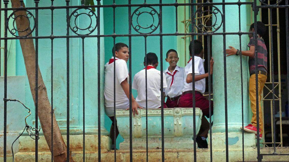 File photo of school children at the Escuela Primaria Hermanas Giral Municipio Plaza in Havana, Cuba.