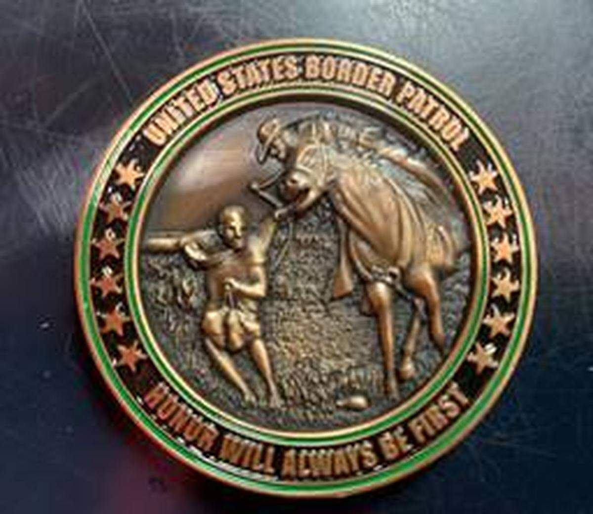 An unofficial challenge coin memorializing the treatment of Haitian migrants in Del Rio, Texas, last summer is circulating among border patrol officers.