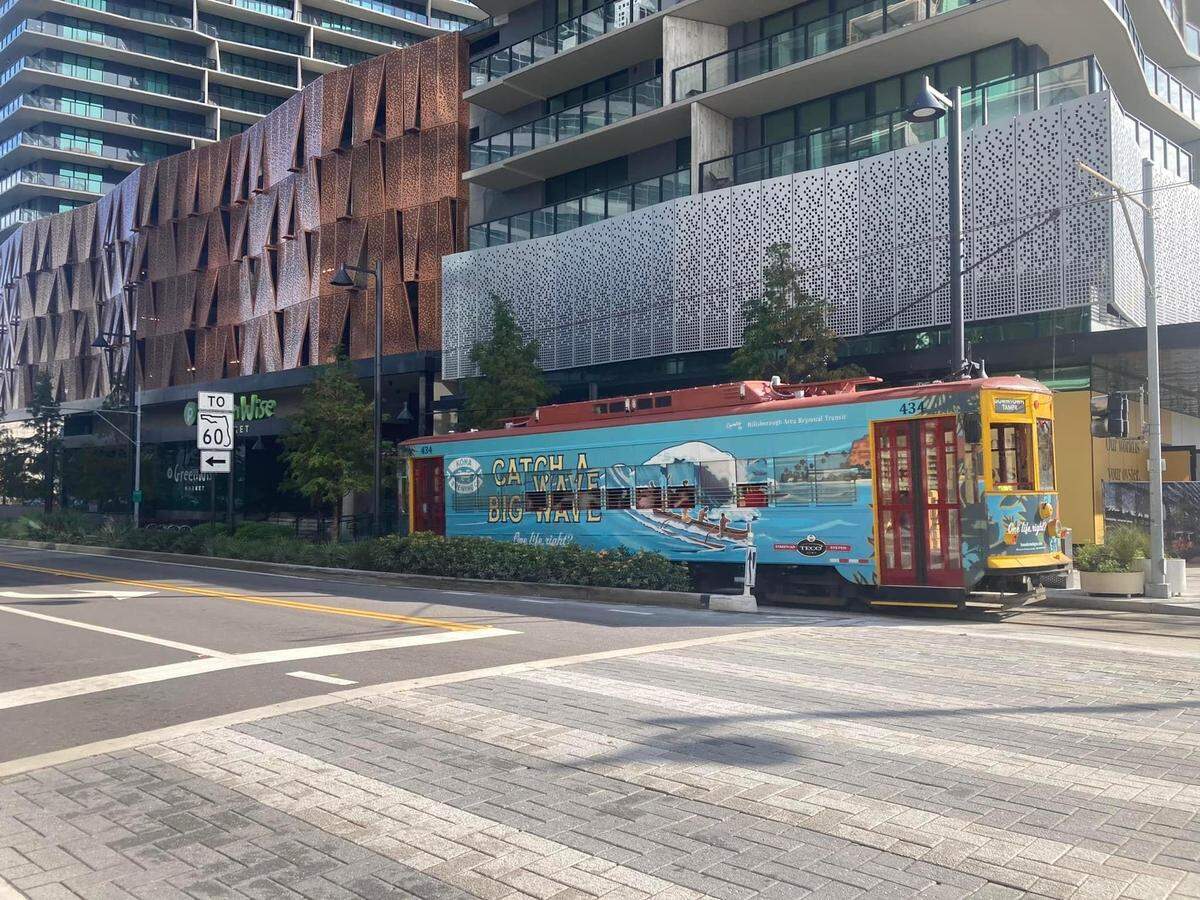 The Greenwise Market in Tampa, just to the left of the trolley heading from Water Street to Ybor City.