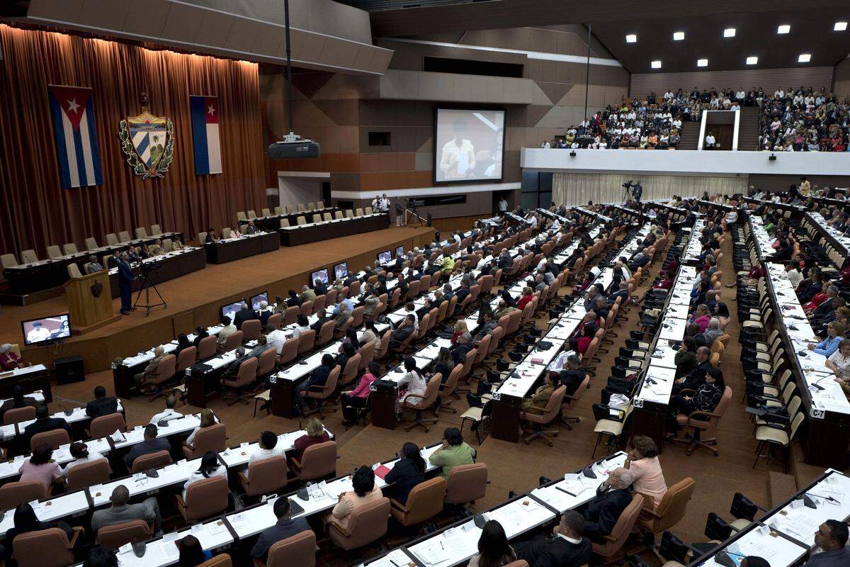 Members of the National Assembly meet during the start of a two-day session of the legislature in Havana on Wednesday. Cuba's legislature opened the session that is to elect a successor to President Raúl Castro.