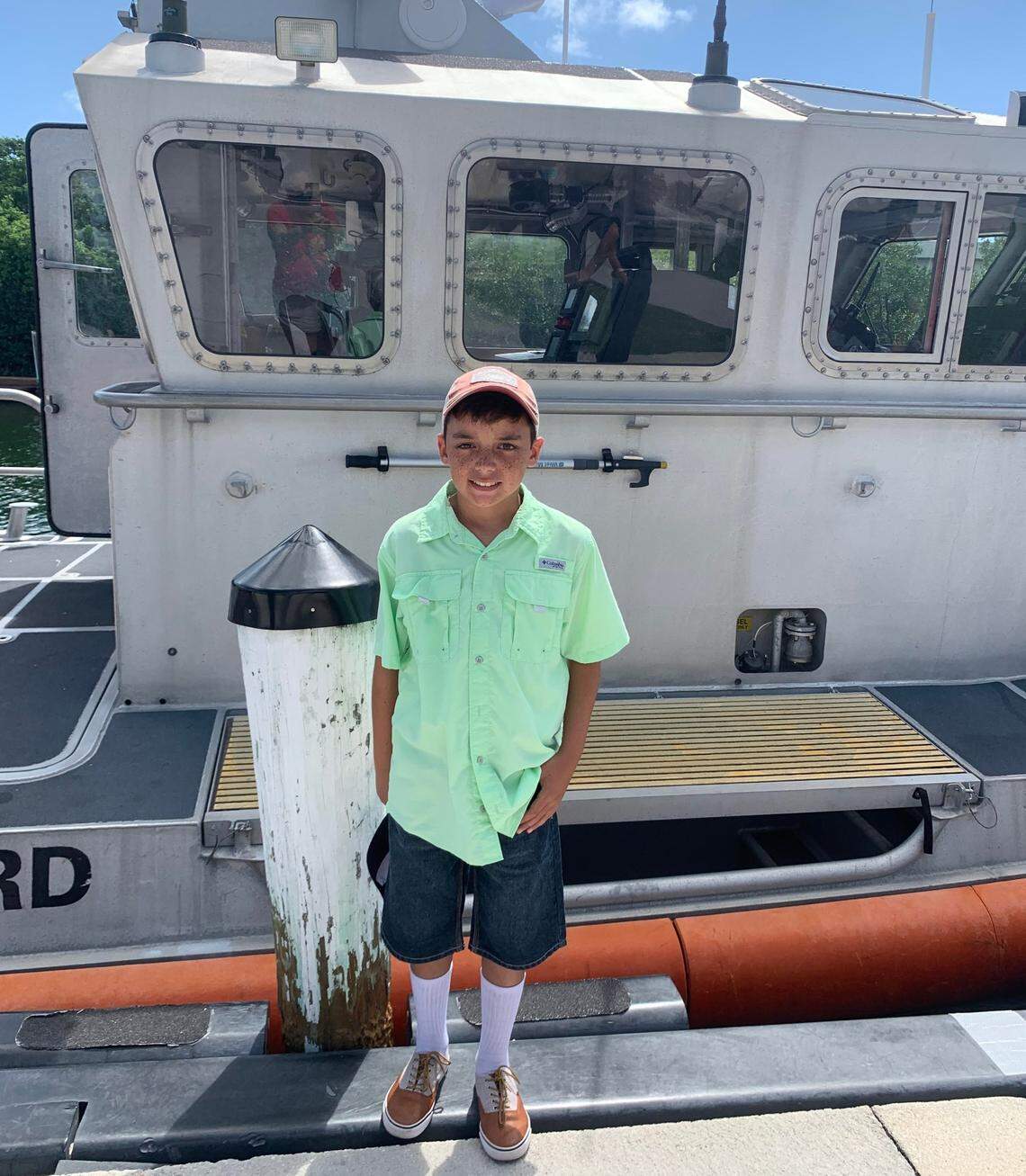 Avani Perez, 11, of Hollywood, Florida, was praised by the U.S. Coast Guard in Islamorada and police agencies for helping save his grandparents from the sea on Oct. 8, 2020.