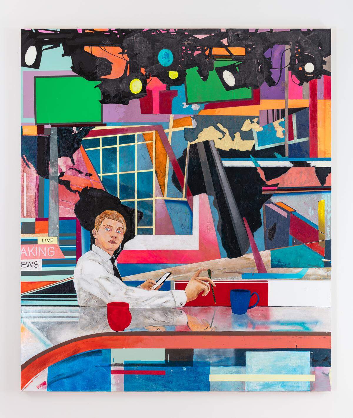 “The Pundit,” 2019, by Hernan Bas, one of the work’s in the artist’s 2019 solo show at Lehmann Maupin’s New York gallery. 