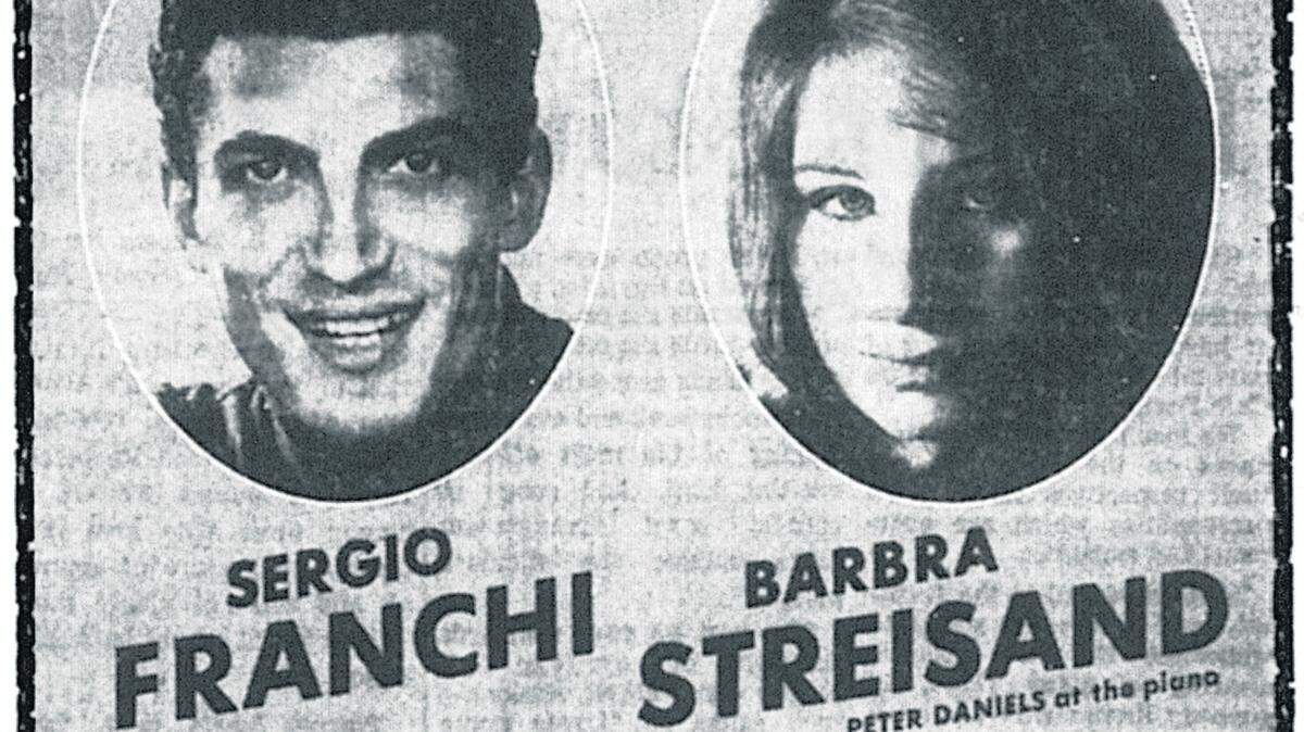 Crooner Sergio Franchi, left.