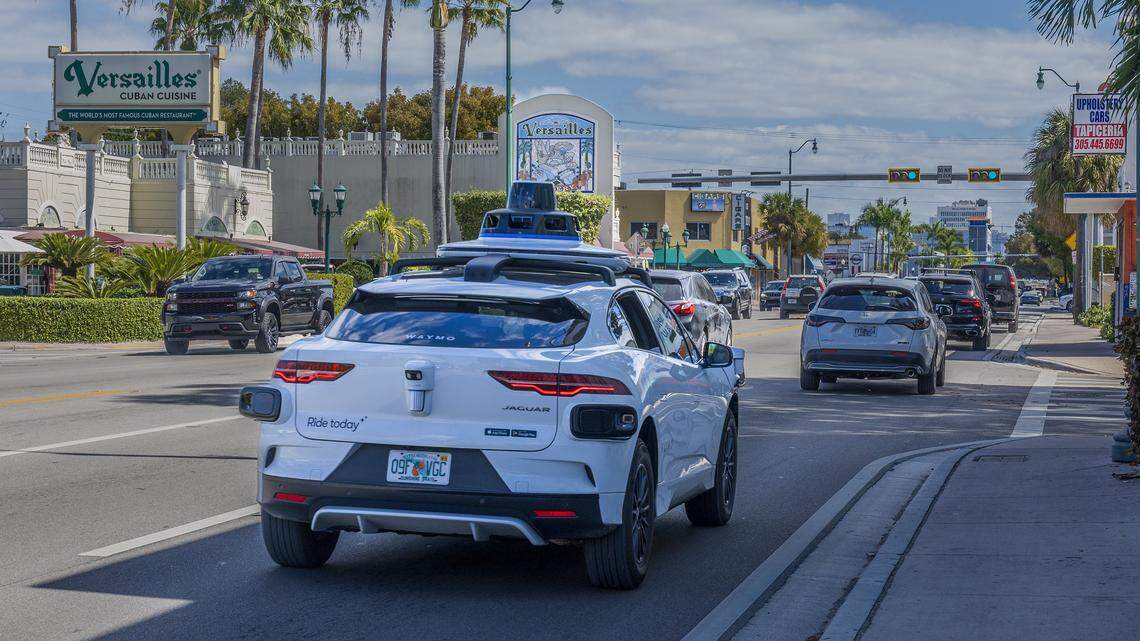 Watch as we ride in a driverless Waymo car in Miami for the first time