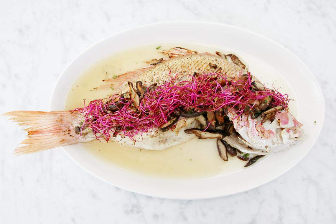 Whole steamed snapper at Traymore at the Como Metropolitan Miami Beach.