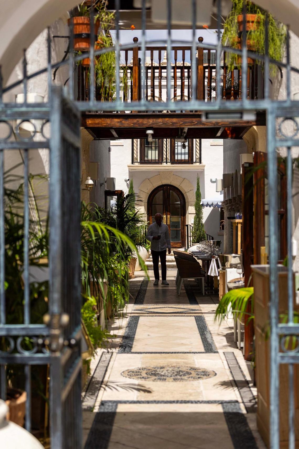 A look through the entrance of Donatella on Thursday, May 1, 2025, in Miami Beach, Fla.