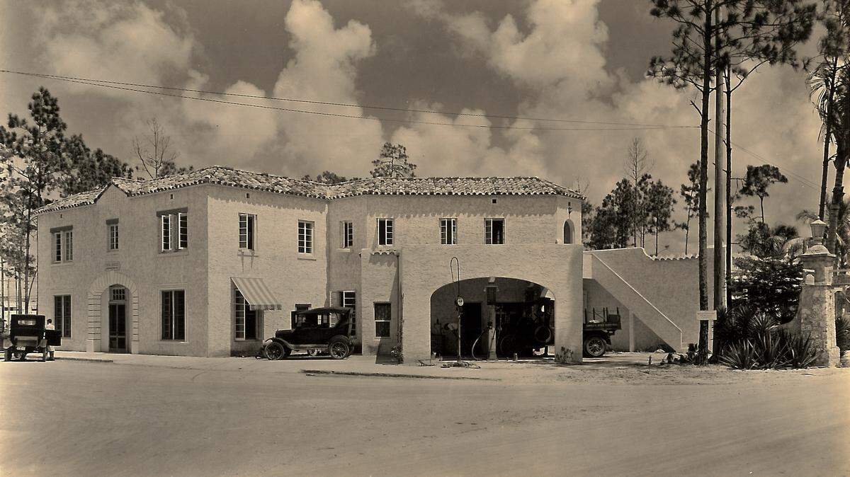 The LaSalle building on LeJeune Road in Coral Gables as it looked in the early 1920s, when it housed a filling station, city founder George Merrick’s construction company and apartments. The building was demolished after the city declined to protect it as a historic landmark.