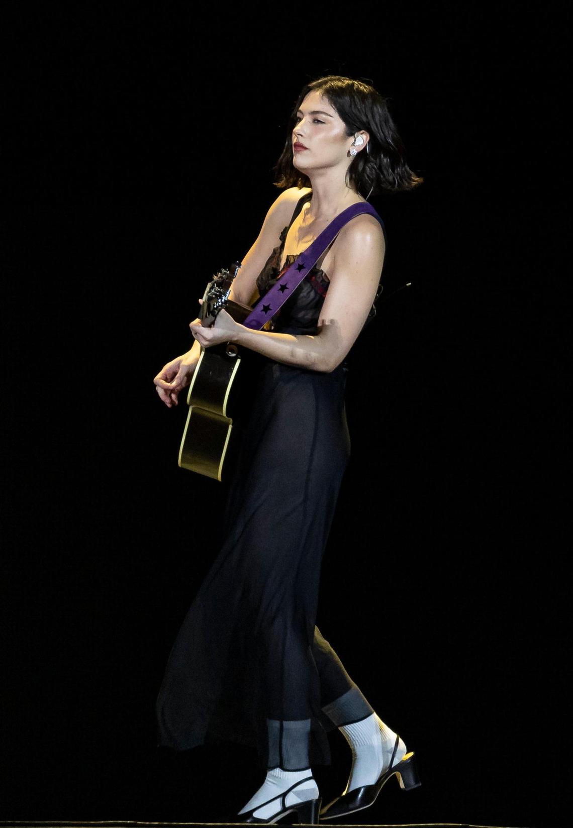 Gracie Abrams performs onstage during Taylor Swifts’ The Eras Tour at Hard Rock Stadium on Friday, Oct. 18, 2024, in Miami Gardens, Fla.