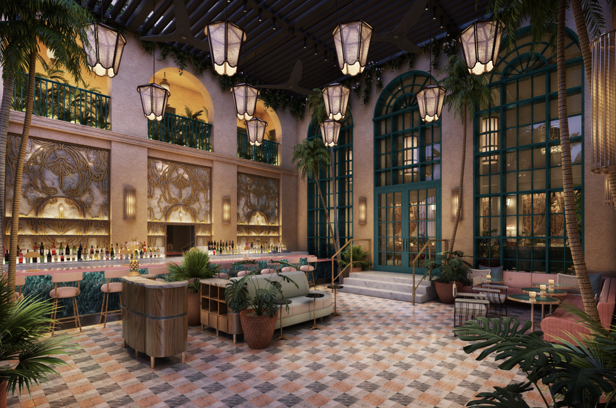 This rendering shows the entry and bar of Casadonna, which is scheduled to open later this year.