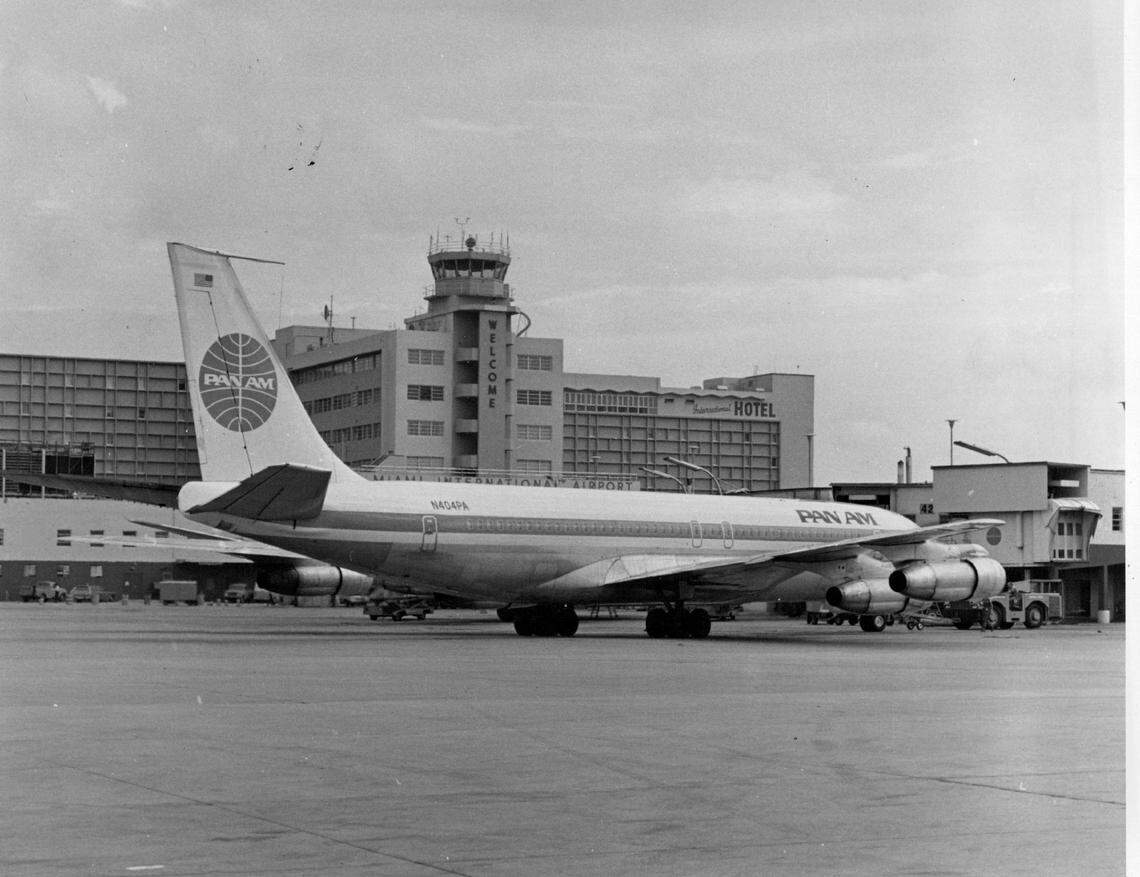 A Pan Am jet at Miami International Airport.