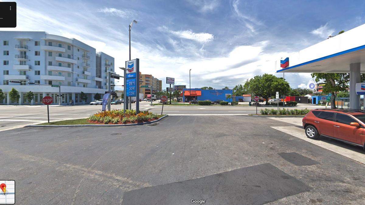 Three men were shot inside this Chevron gas station at 1701 NW 54th St. in Miami’s Liberty City neighborhood around 12:30 a.m. April 13, 2024. Two of the gas station employees who were shot died. The third man was in critical condition at Jackson, police said.