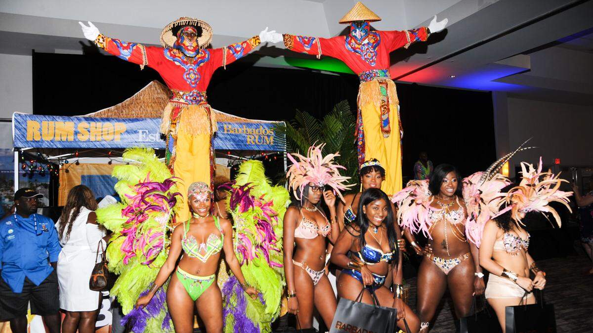 Say hello to your new friends, stilt walkers and dancers.