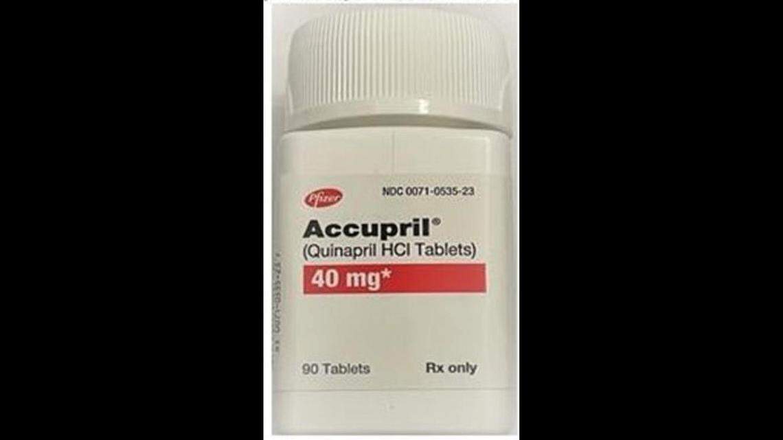 A bottle of Accupril in 40 mg strength