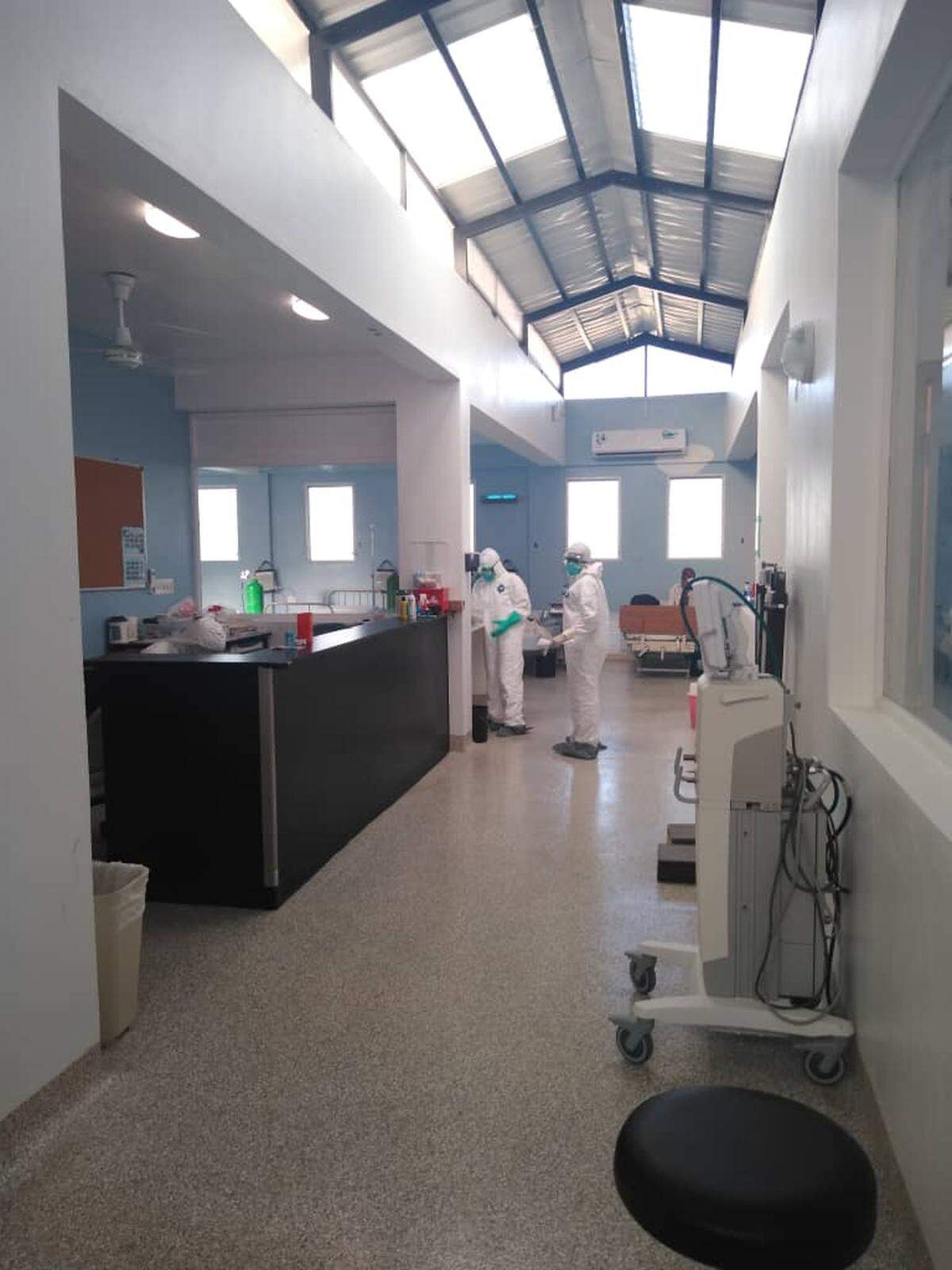 The COVID-19 unit at the University Hospital of Mirebalais.