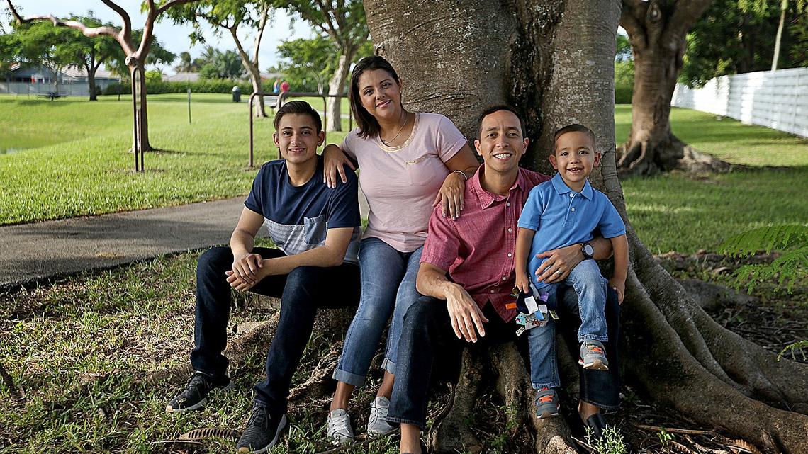 Melissa Rojas with her family, son Chris Vera, husband Juan Rojas and son Pablo. Melissa was diagnosed with breast cancer when she was 28. While she froze her eggs prior to treatments, six months after she finished radiation she became pregnant naturally. Her son, Pablo, was born in June 2015.