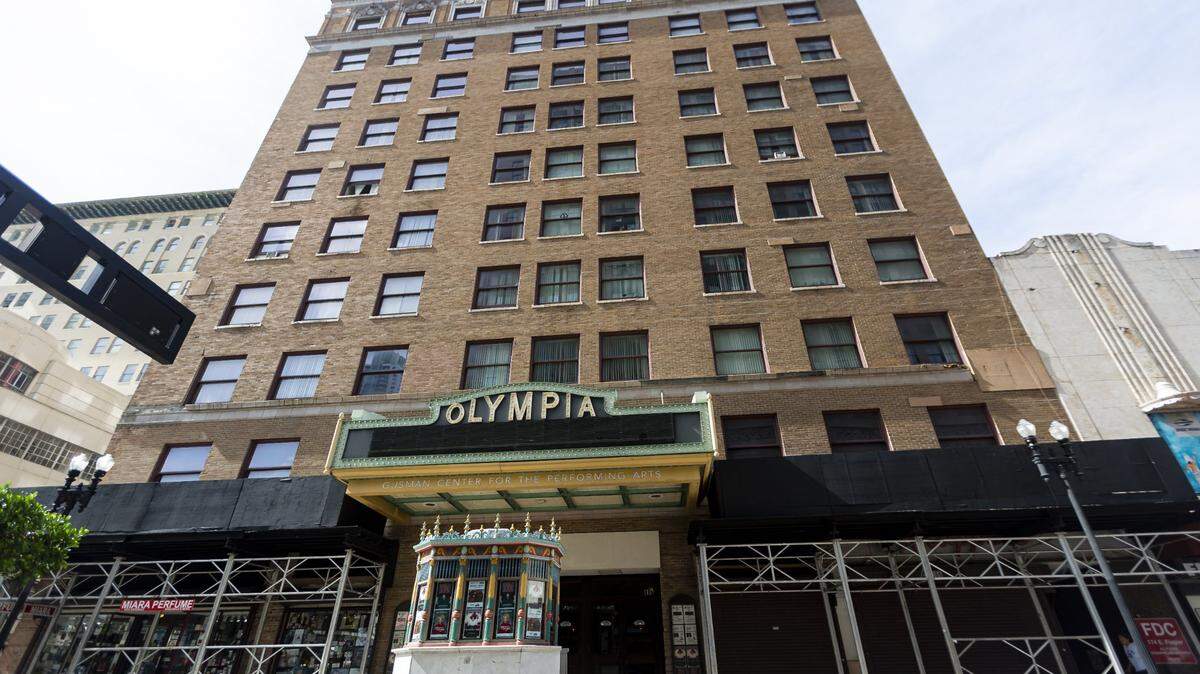 An outdoor view of the Olympia Theater in downtown Miami on Monday, July 8, 2019. Recent proposals to restore the theater have been presented at the City of Miami, which owns the property.
