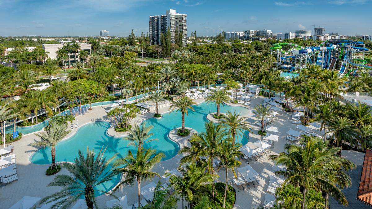 Tidal Cove Waterpark has seven slides and a VIP pool for adults.