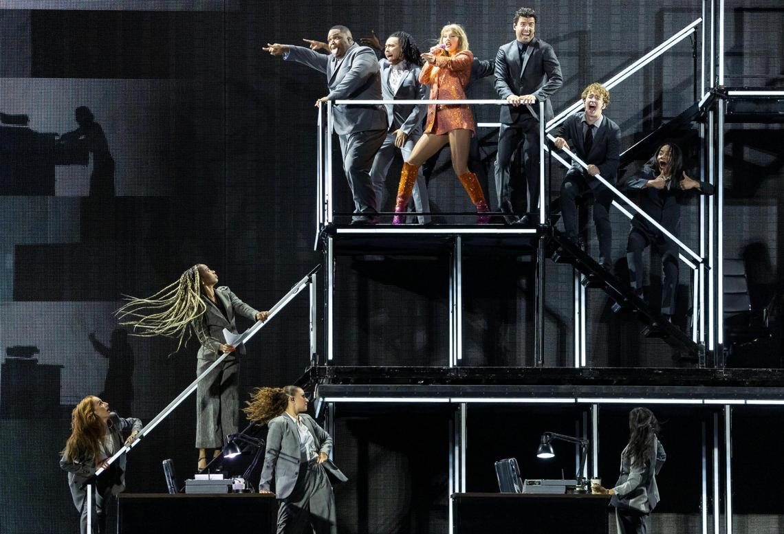 Taylor Swift performs onstage during The Eras Tour at Hard Rock Stadium on Friday, Oct. 18, 2024, in Miami Gardens, Fla.