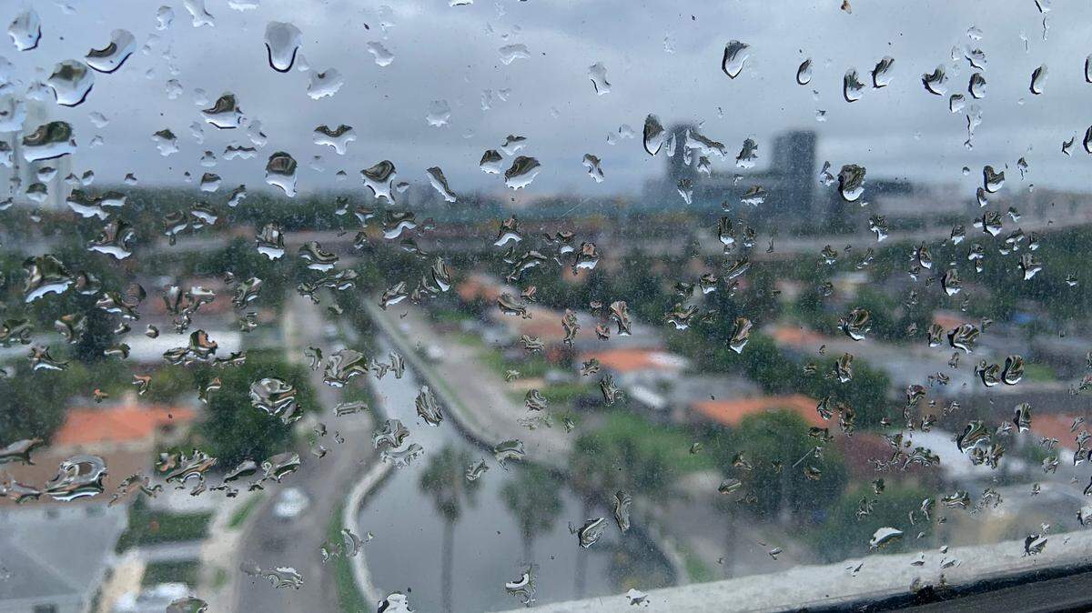 Pembroke Pines, Cooper City and nearby Broward County neighborhoods are under a flash flood warning as a thunderstorm brings down heavy rain.