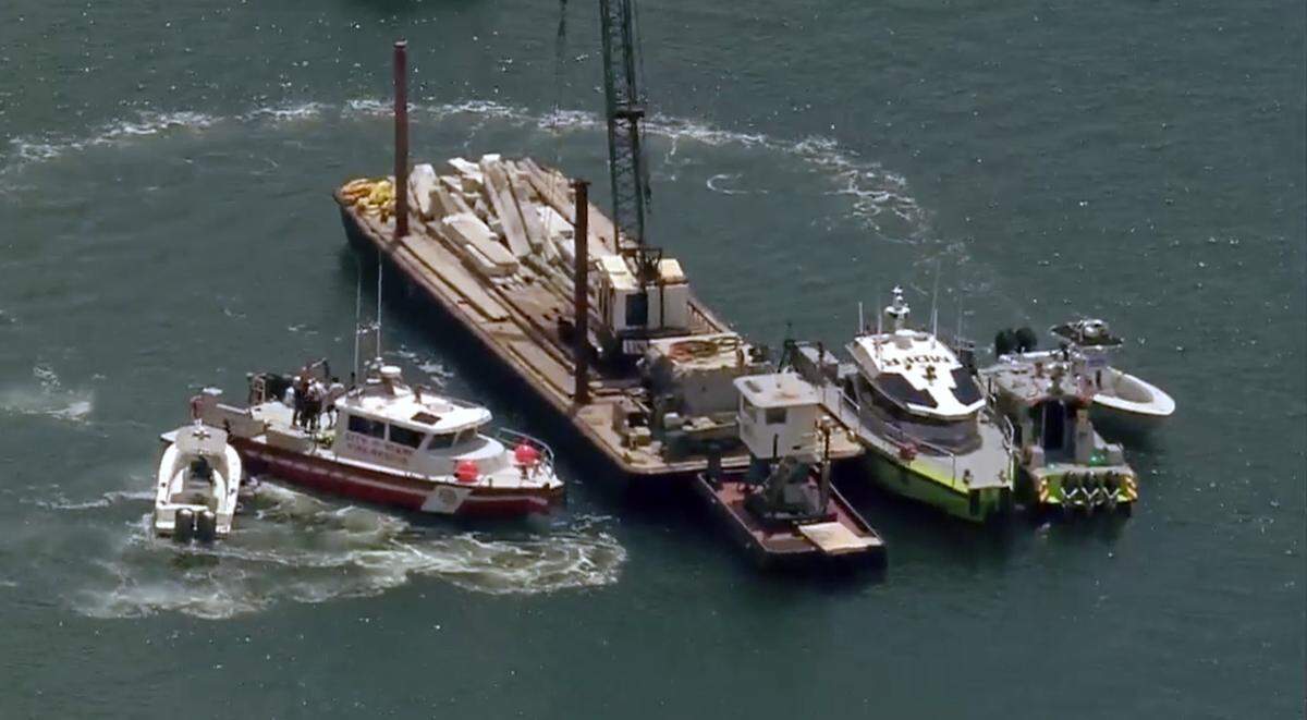 A boat sank off Miami Beach’s Hibiscus Island in Biscayne Bay Monday morning, July 28 , 2025, with five young children and a camp counselor aboard. 