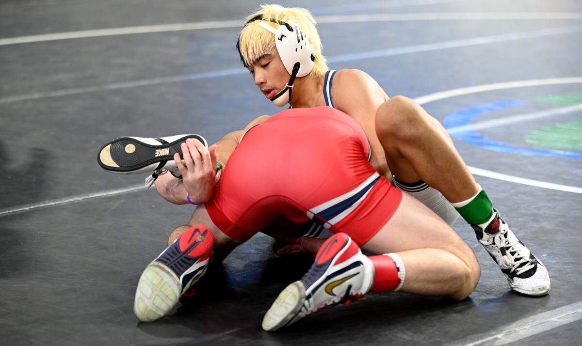 Mater Lakes Academy senior Kellen Mesina wrestles his way to winning the Class 1A 126-pound state title on Saturday at Silver Spurs Arena in Kissimmee.
