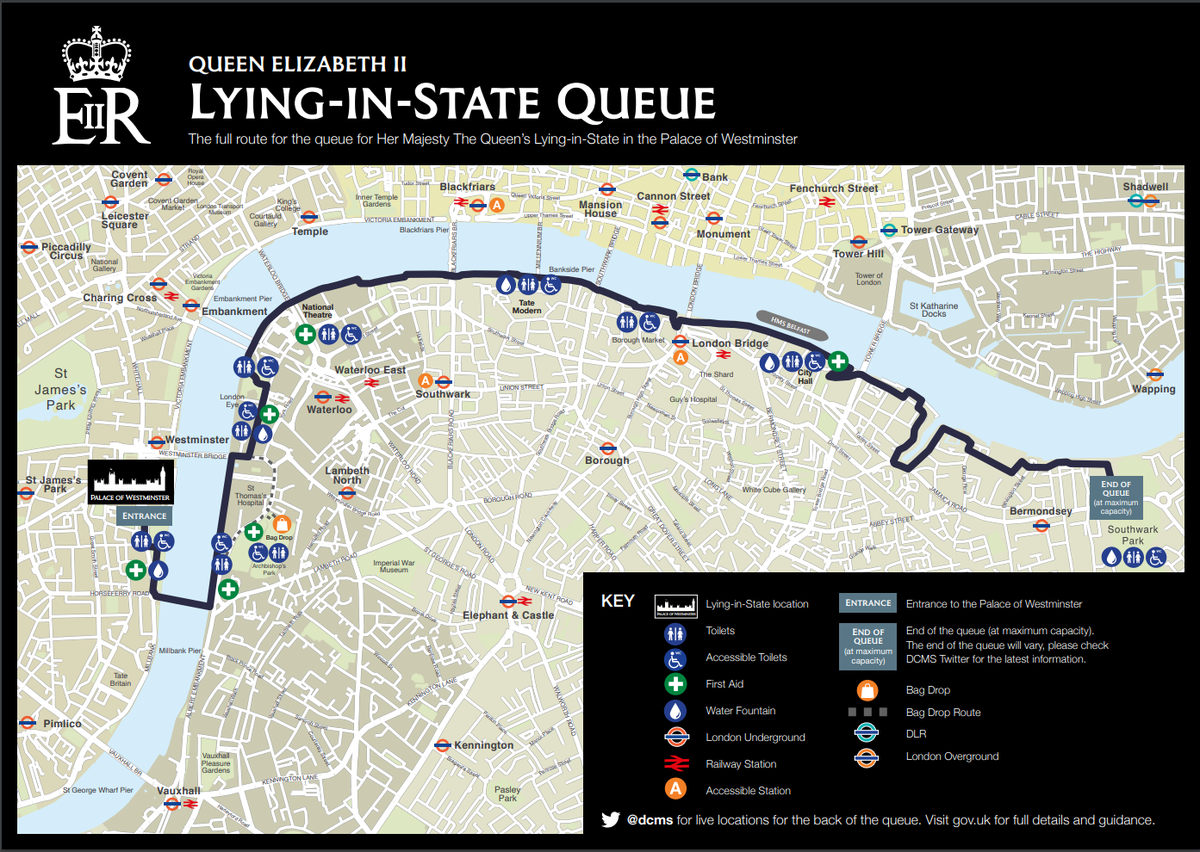 Route map for The Queue.