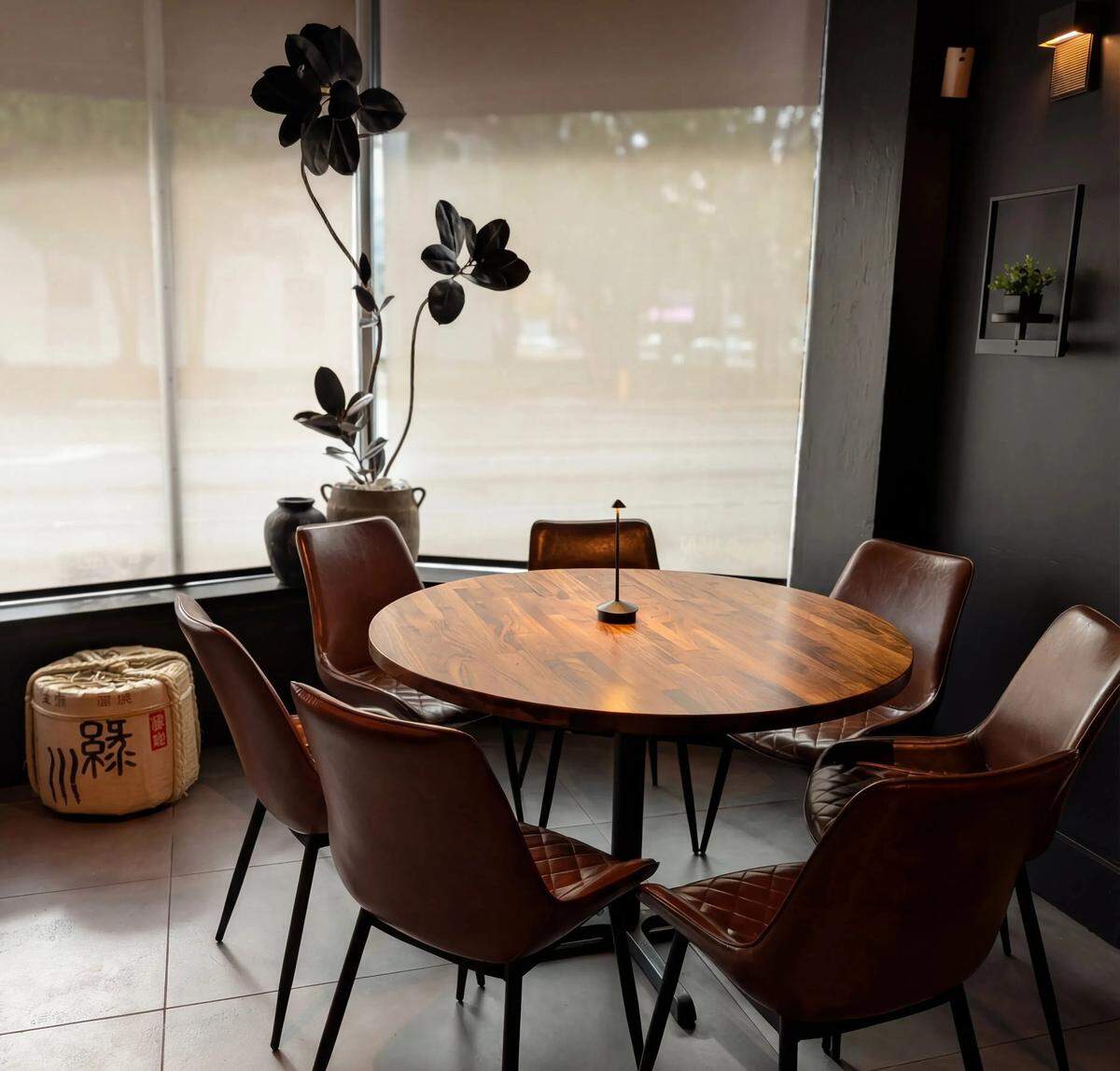 A quiet corner at The Wagyu Bar in Coral Gables.
