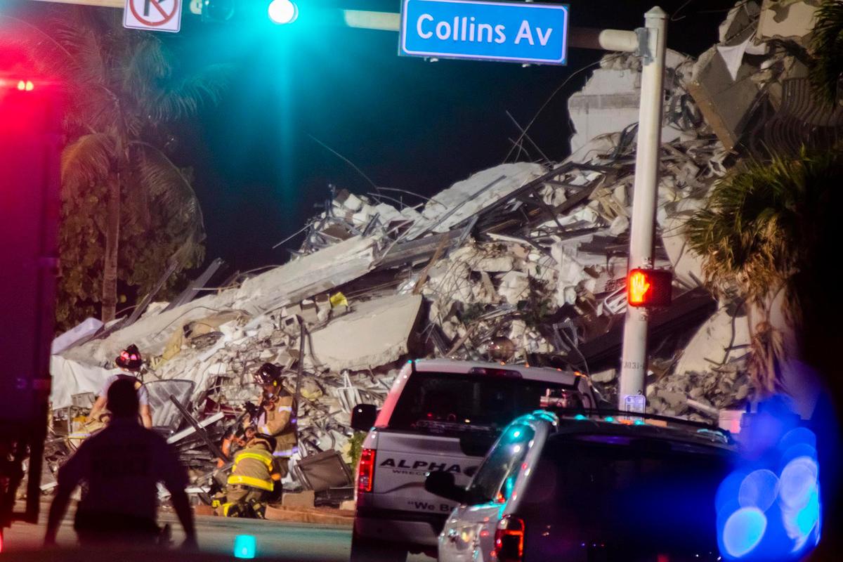 The search-and-rescue operation after the partial collapse of the Champlain Towers South in Surfside on Thursday, June 24, 2021.