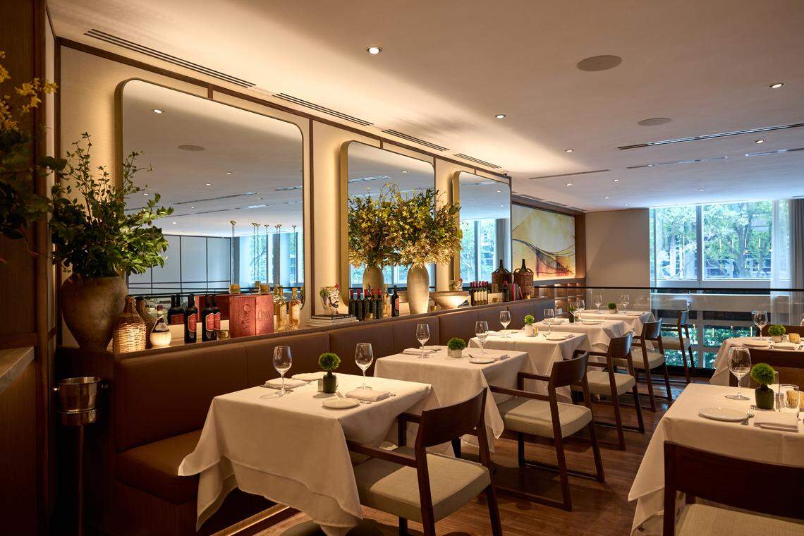 The interior of Felice Italian restaurant in Brickell.
