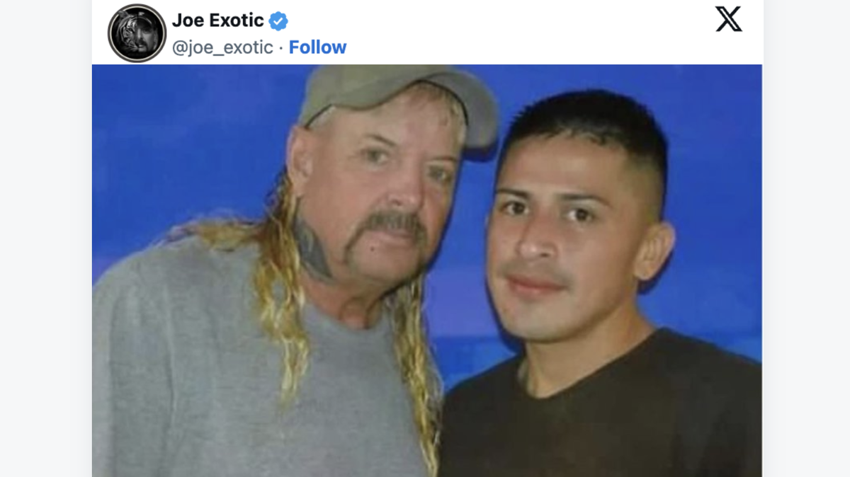 Joe Exotic and the man he says is his fiancé.