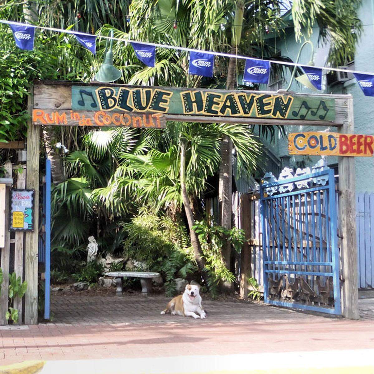 Blue Heaven restaurant in Key West is located in the historic Bahama Village.