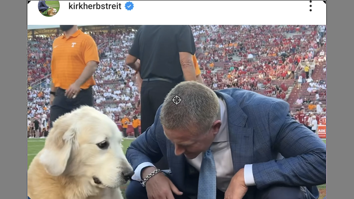 kirk herbstreit with his service dog ben