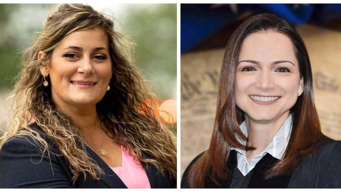 Attorney Teressa Maria Cervera, formerly known professionally under the last name Tylman, is challenging Miami-Dade Circuit Judge Lody Jean, right. Cervera, left, has received criticism for using Cervera, her husband’s last name, on the ballot.