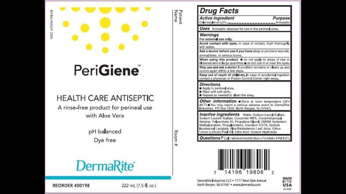 The label on PeriGiene