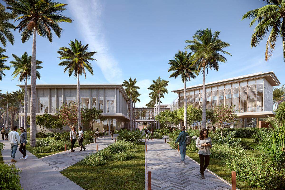Rendering of the Benjamín León Jr. Building that will house CasaCuba at FIU.
