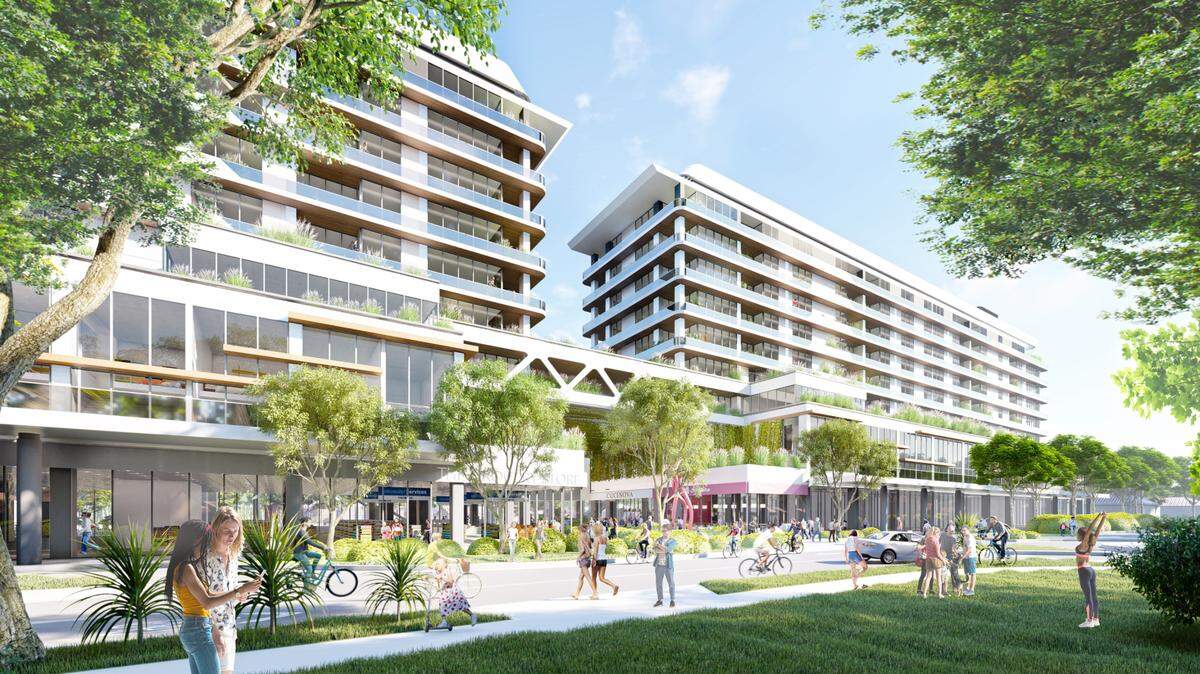 A rendering depicts the Rilea Group’s proposed redevelopment for the Vizcaya Metrorail Station as seen from Miami’s The Roads neighborhood.