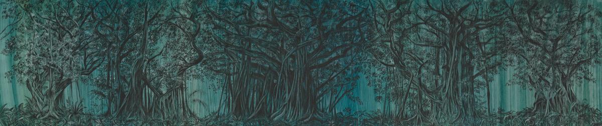 Artist Rachel Feinstein created “Old Cutler,” a work inspired by the banyan trees on Old Cutler Road.