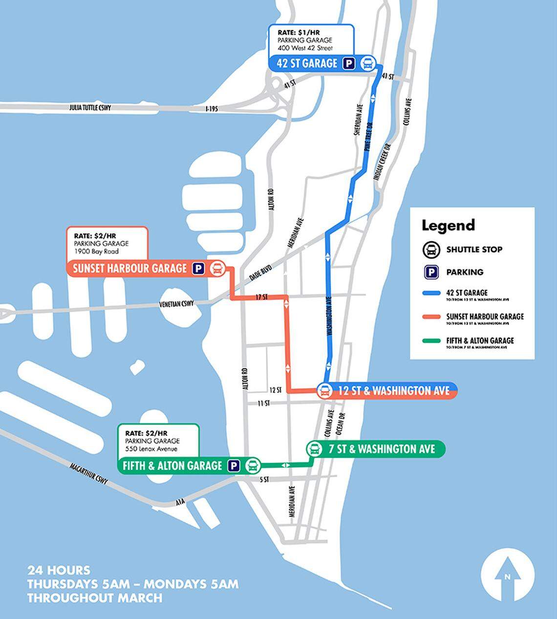 Miami Beach will operate a shuttle system during spring break this year.