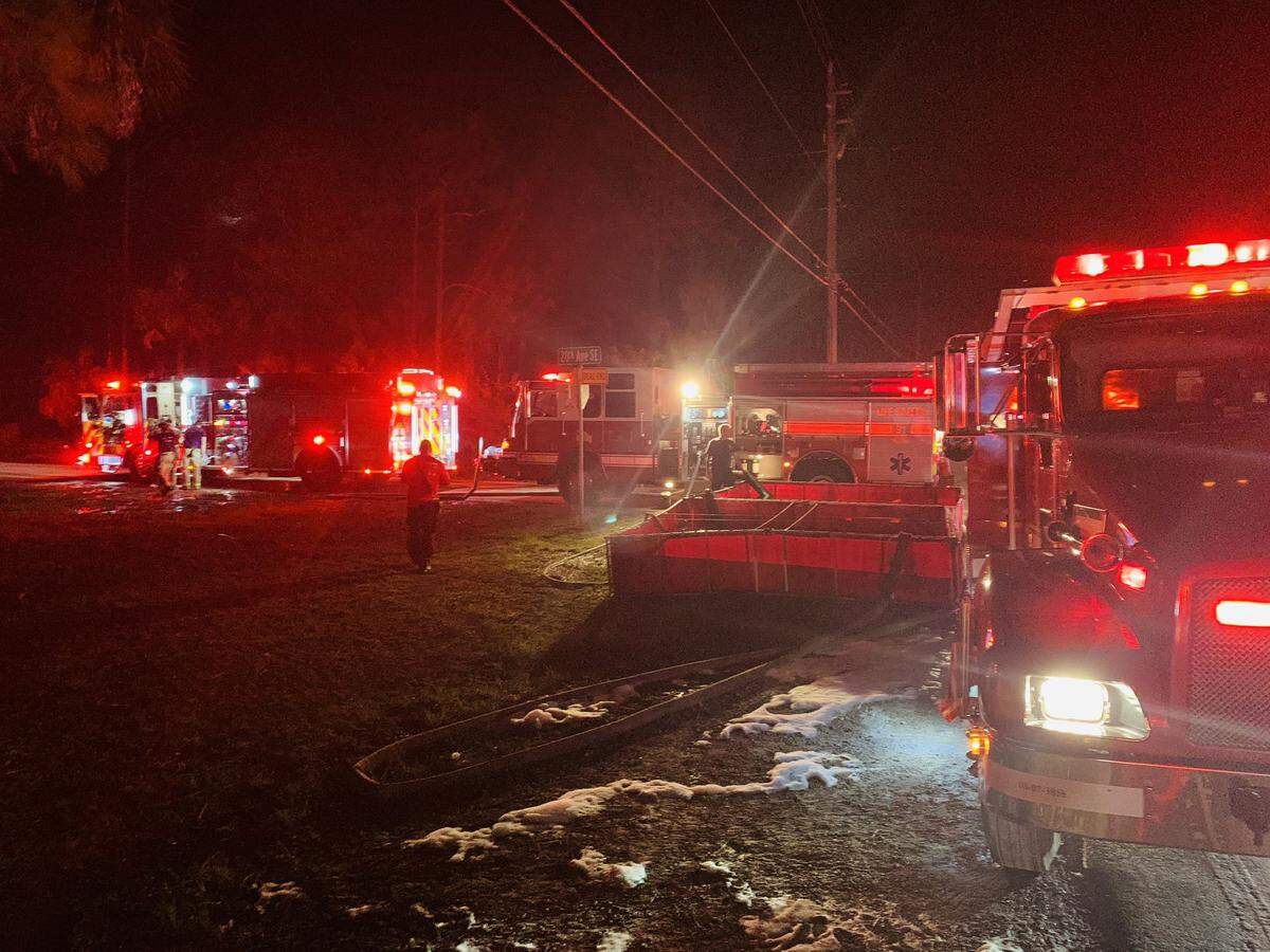 North Collier Fire Rescue and other agencies attempt to deal with the wildfires burning through Collier County