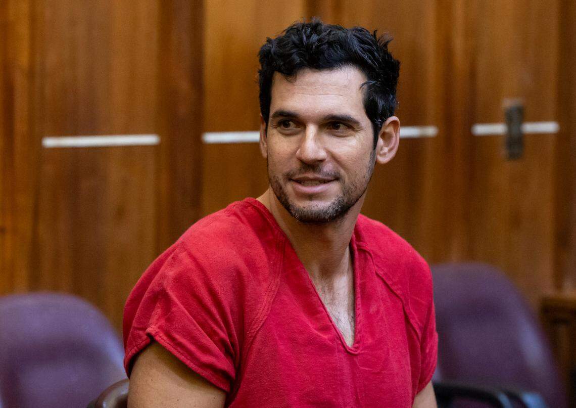Oren Alexander, 37, attends his bond hearing at the Richard E. Gerstein Justice Building on Thursday, Dec. 12, 2024, in Miami, Fla. Oren, alongside his twin brother Alon Alexander, have been charged with multiple state and federal crimes, including sex trafficking and rape.