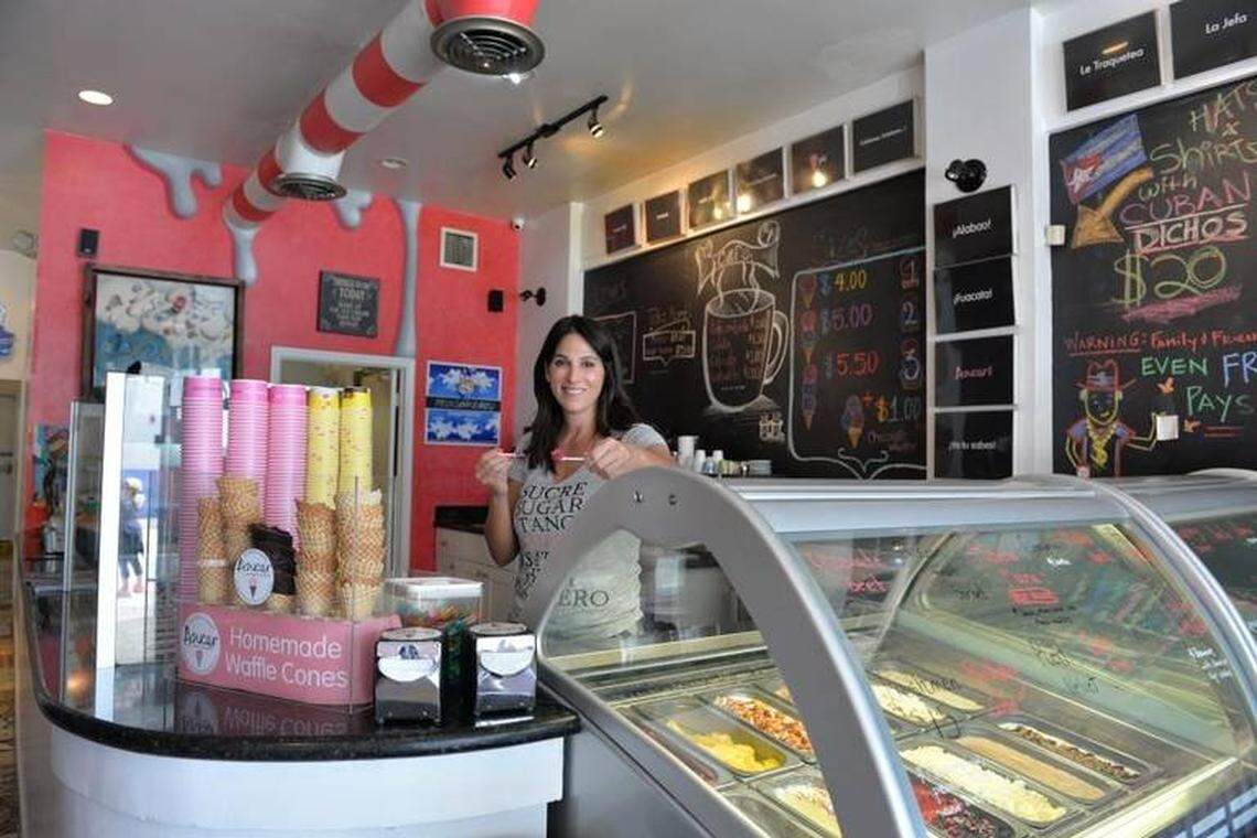 Suzy Batlle at her shop on Calle Ocho.