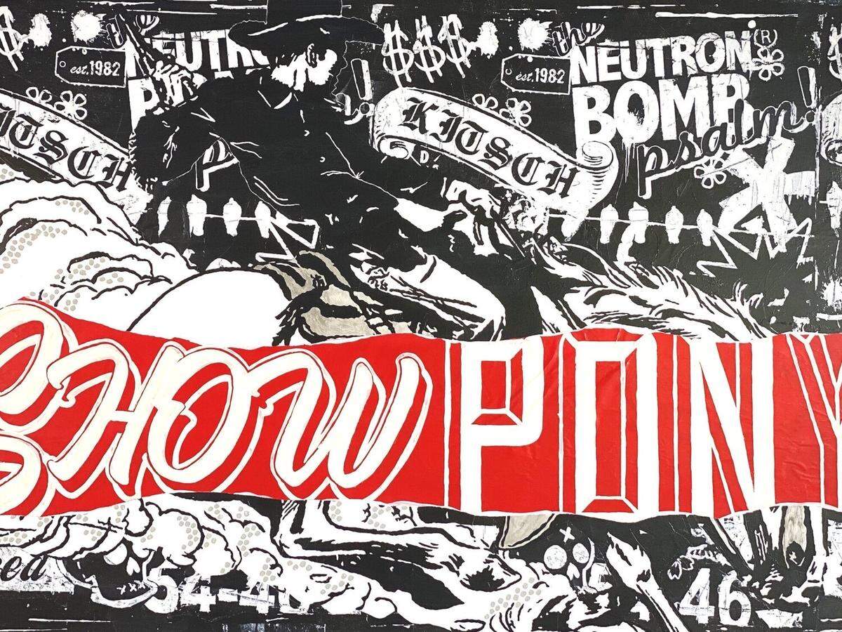 “Show Pony” by Miami-based artist Daniel Marin is on display at the Tower Theater in Little Havana.