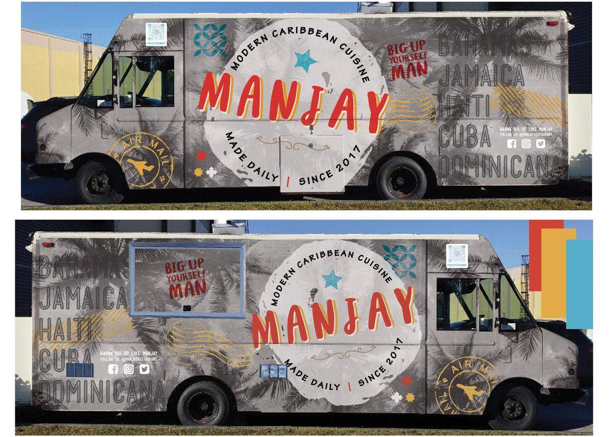 A rendering of the Manjay food truck that you’ll see around town starting this month.
