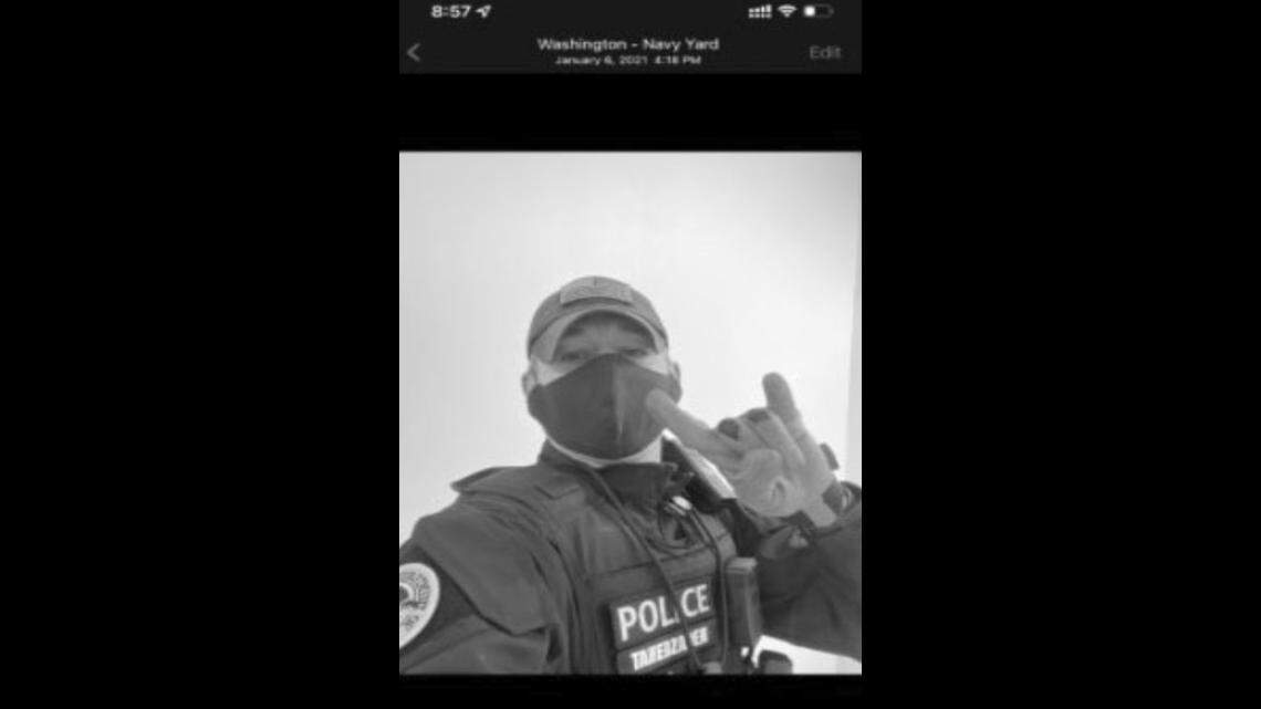 Arian Taherzadeh is accused of sending photos of himself pretending to be a federal agent to a Secret Service member, according to officials.