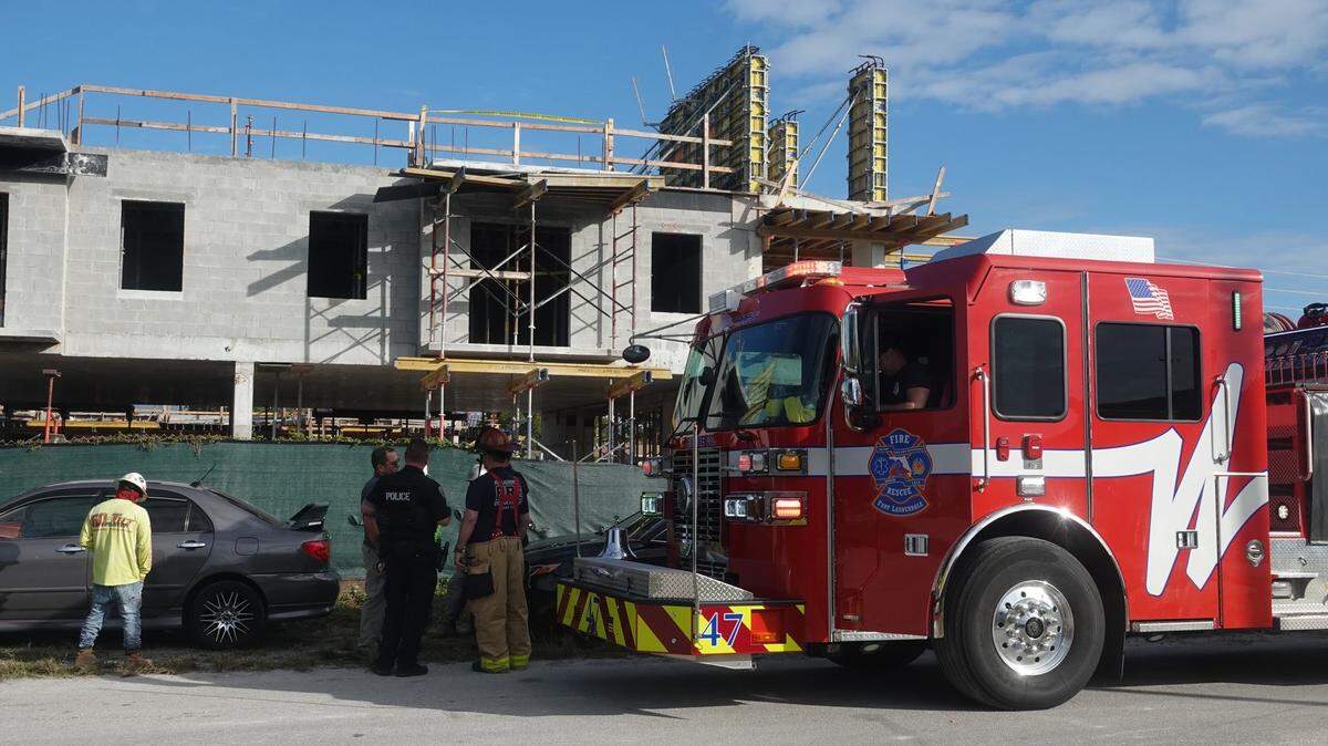 Three workers were hospitalized after they fell from a scaffold at a construction site, 475 SW 27th Ave., in Fort Lauderdale on Thursday, Jan. 4, 2024, authorities said.
