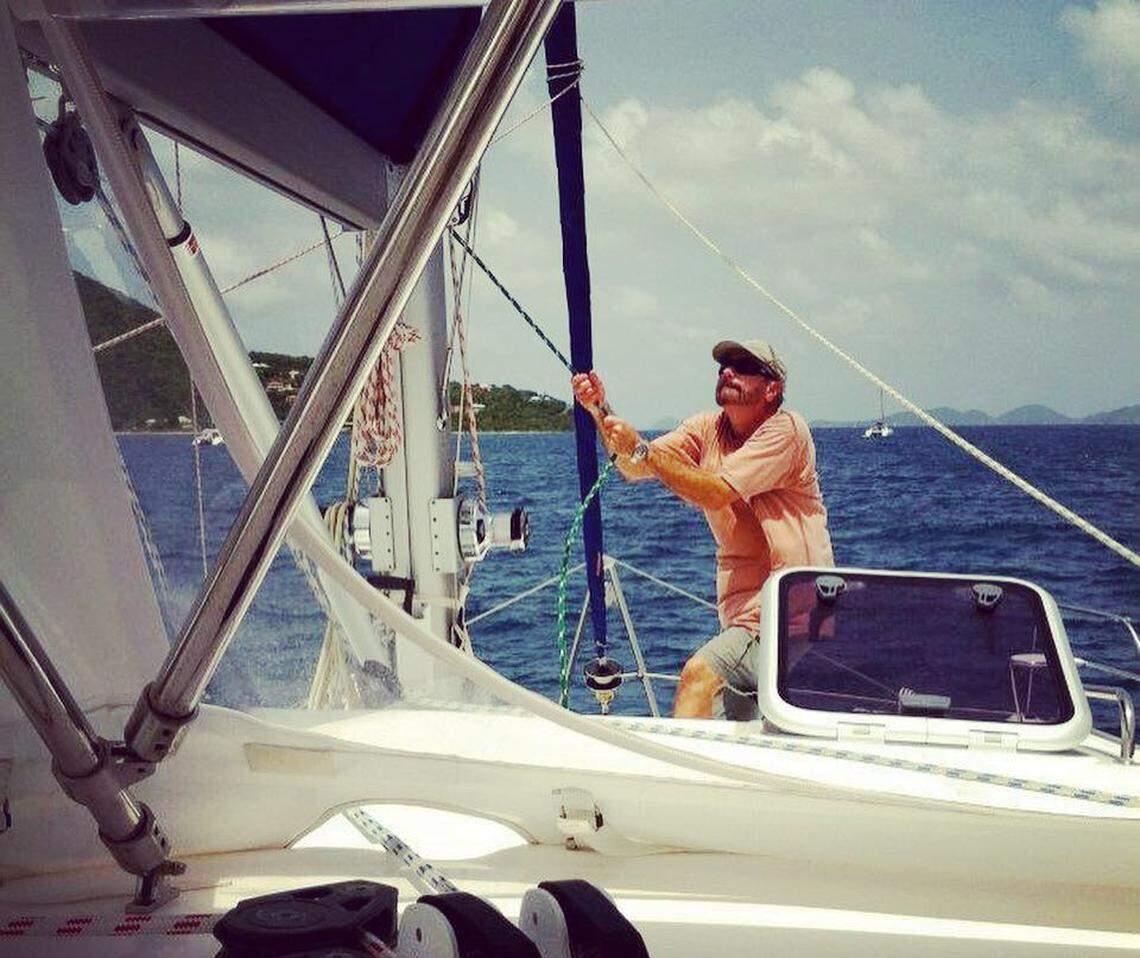 Dr. Joseph Horgan on his boat in a family photo.